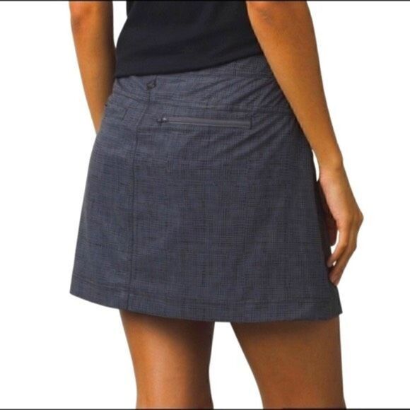 prAna Womens Lena Skort Sz 12 Gray Stretch Hiking Tennis Activewear - Picture 2 of 11